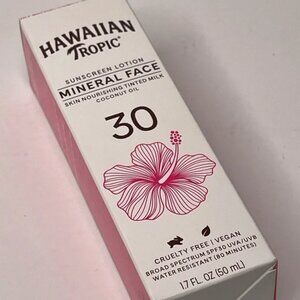 Hawaiian Tropic Mineral Face SPF 30 1.7 Fl oz vegan sunscreen lotion NiB
